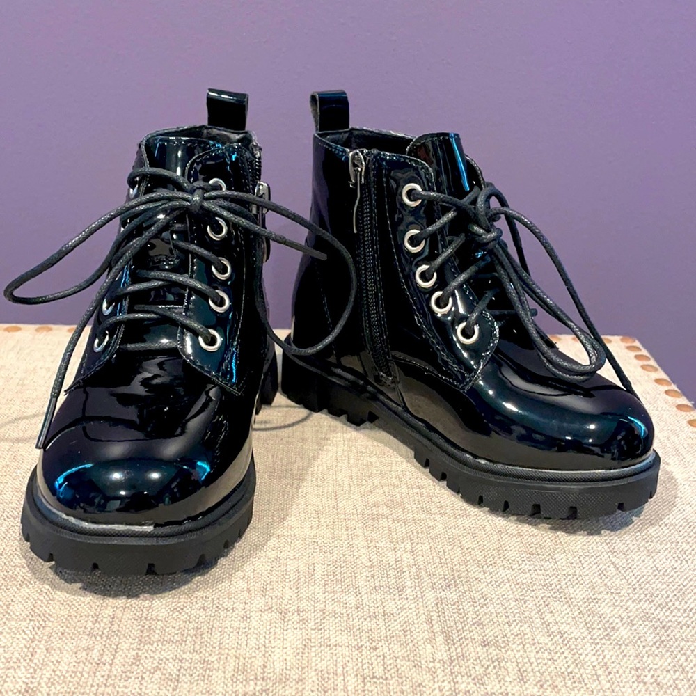 🎈SOLD🎈Shein Kids Patent Combat Boots